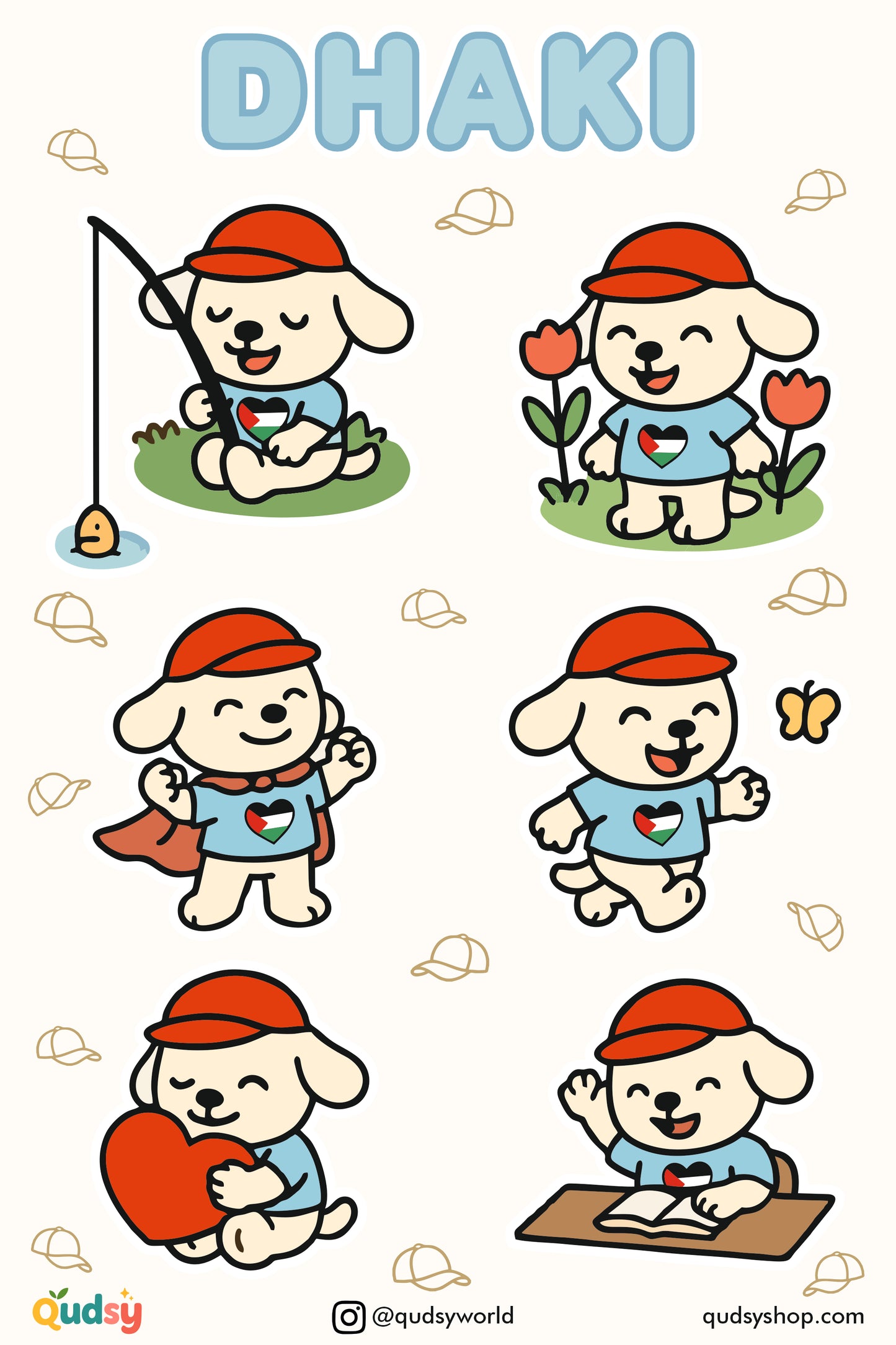 Qudsy World Character Sticker Sheets