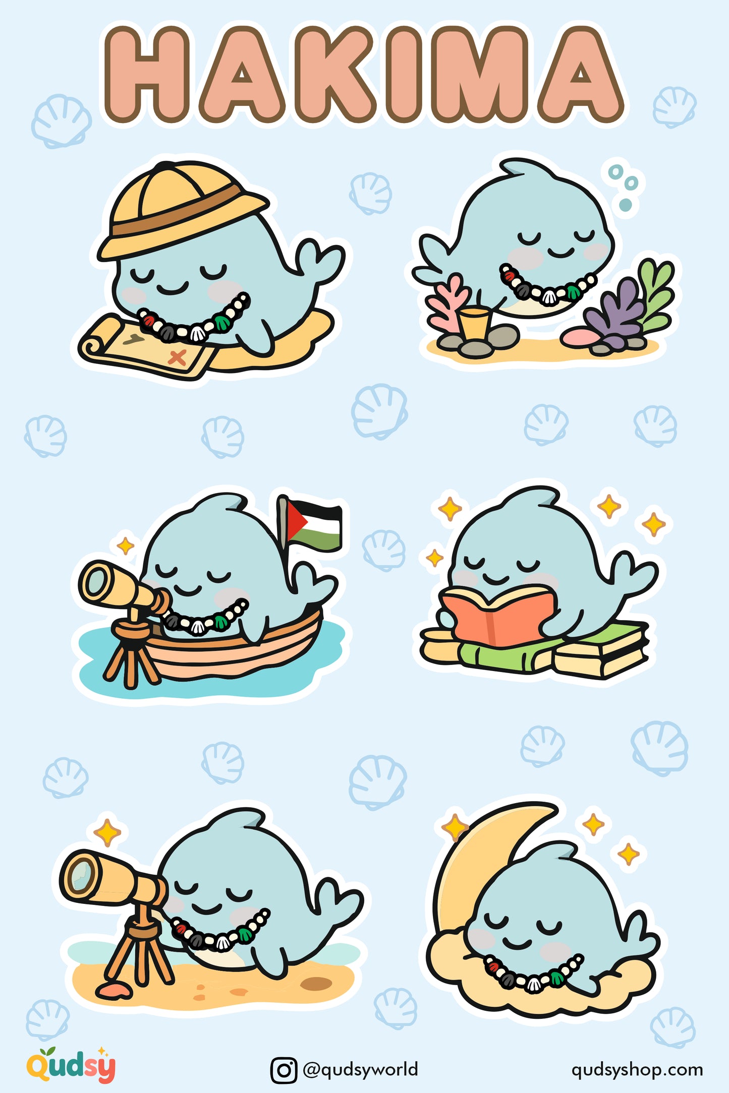 Qudsy World Character Sticker Sheets