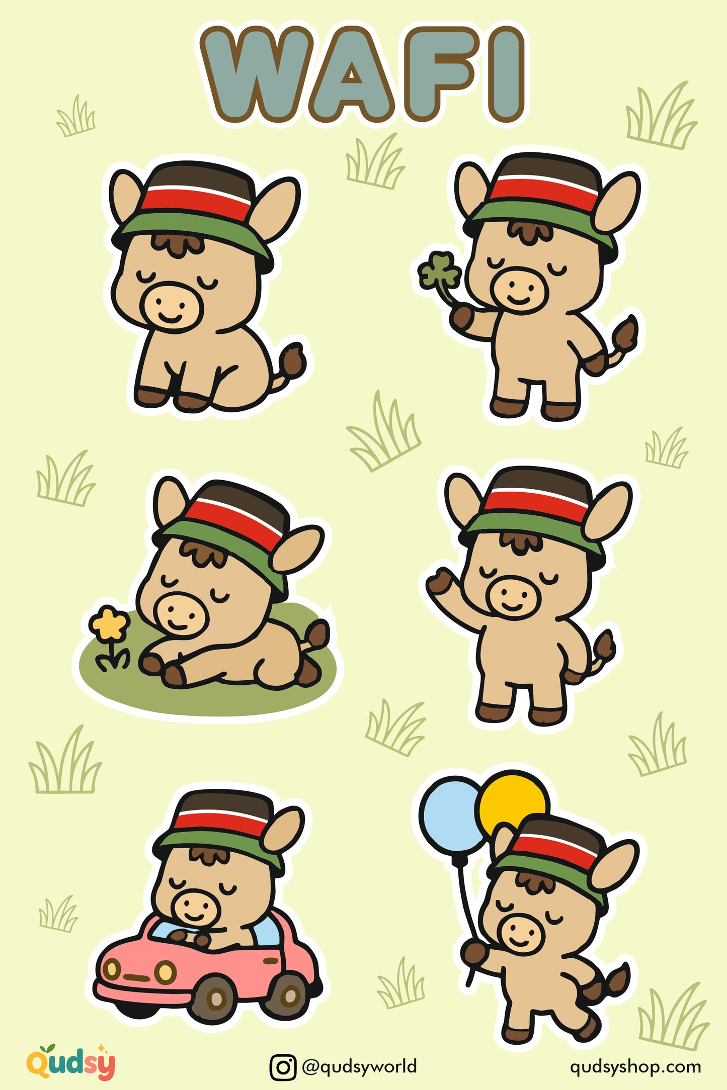 Qudsy World Character Sticker Sheets